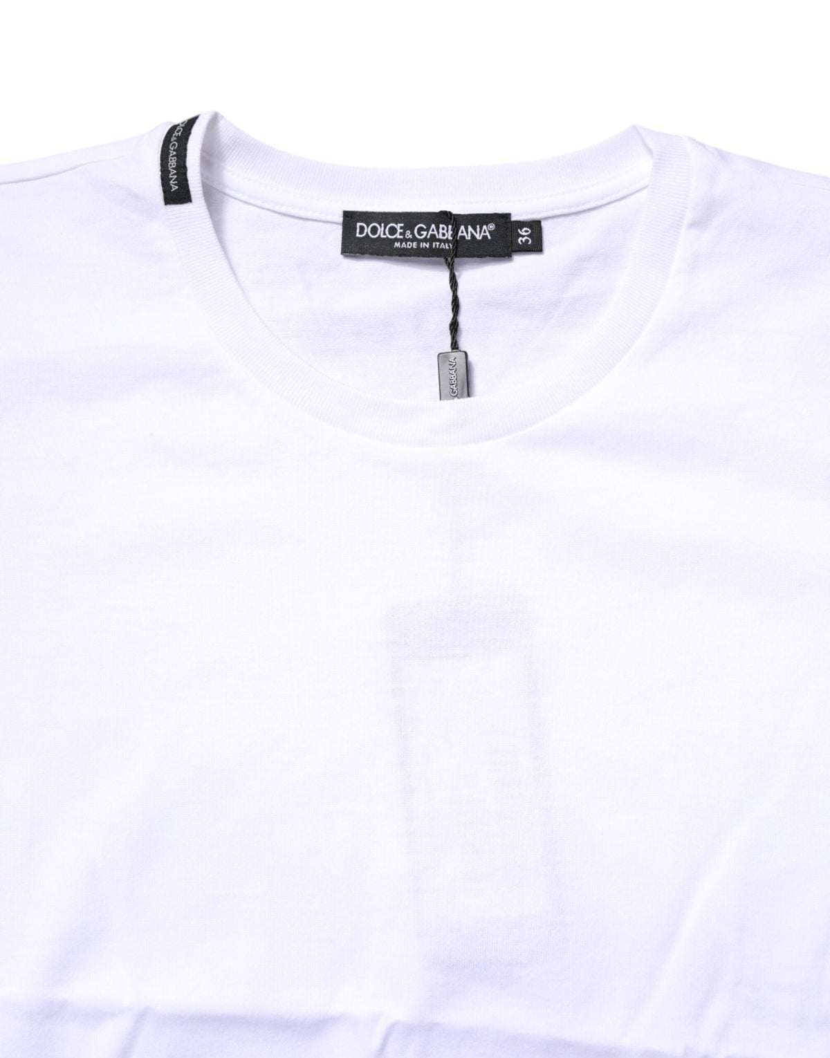 Dolce & Gabbana T-shirt Femme Blanc en Coton à Col Rond
