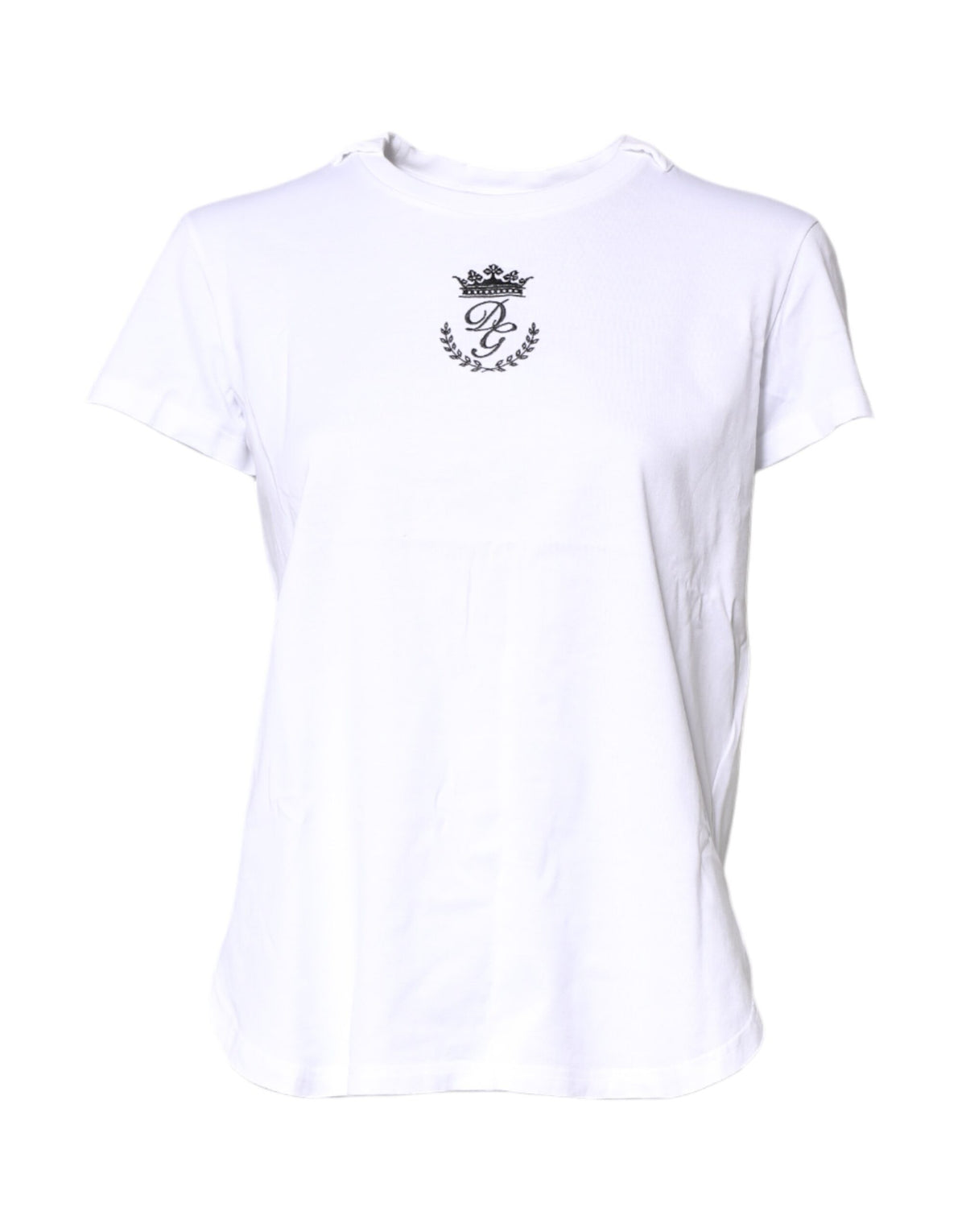 Dolce & Gabbana T-shirt en coton blanc avec logo couronne