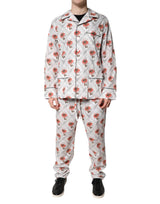 Dolce & Gabbana Multicolor Floral Print Cotton Pajama Set