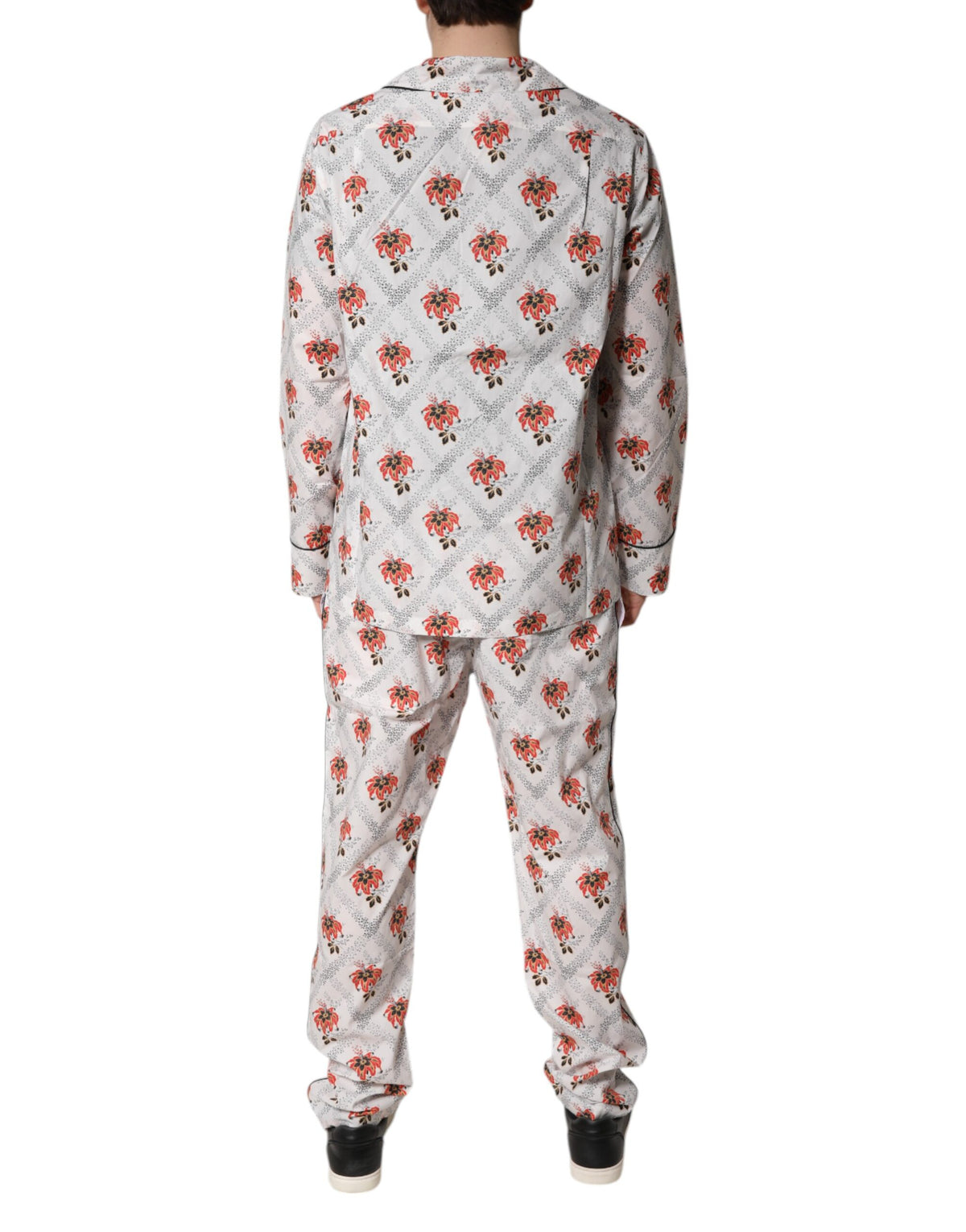 Dolce & Gabbana Multicolor Floral Print Cotton Pajama Set