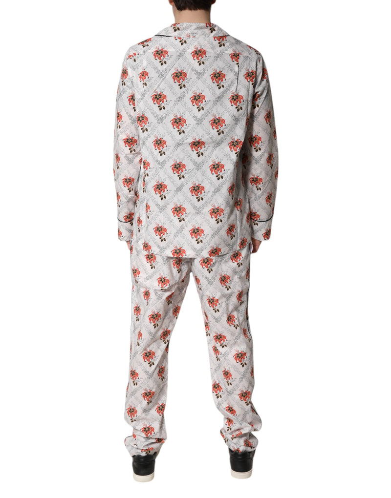 Dolce & Gabbana Multicolor Floral Print Cotton Pajama Set