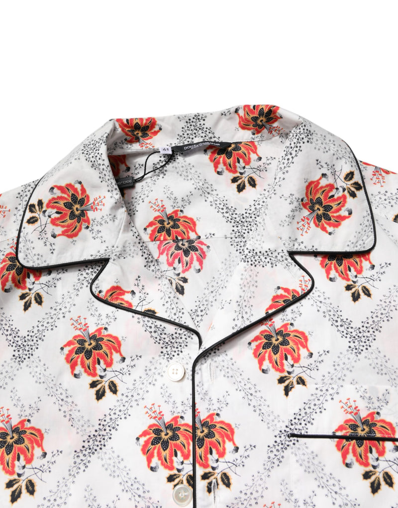 Dolce & Gabbana Multicolor Floral Print Cotton Pajama Set
