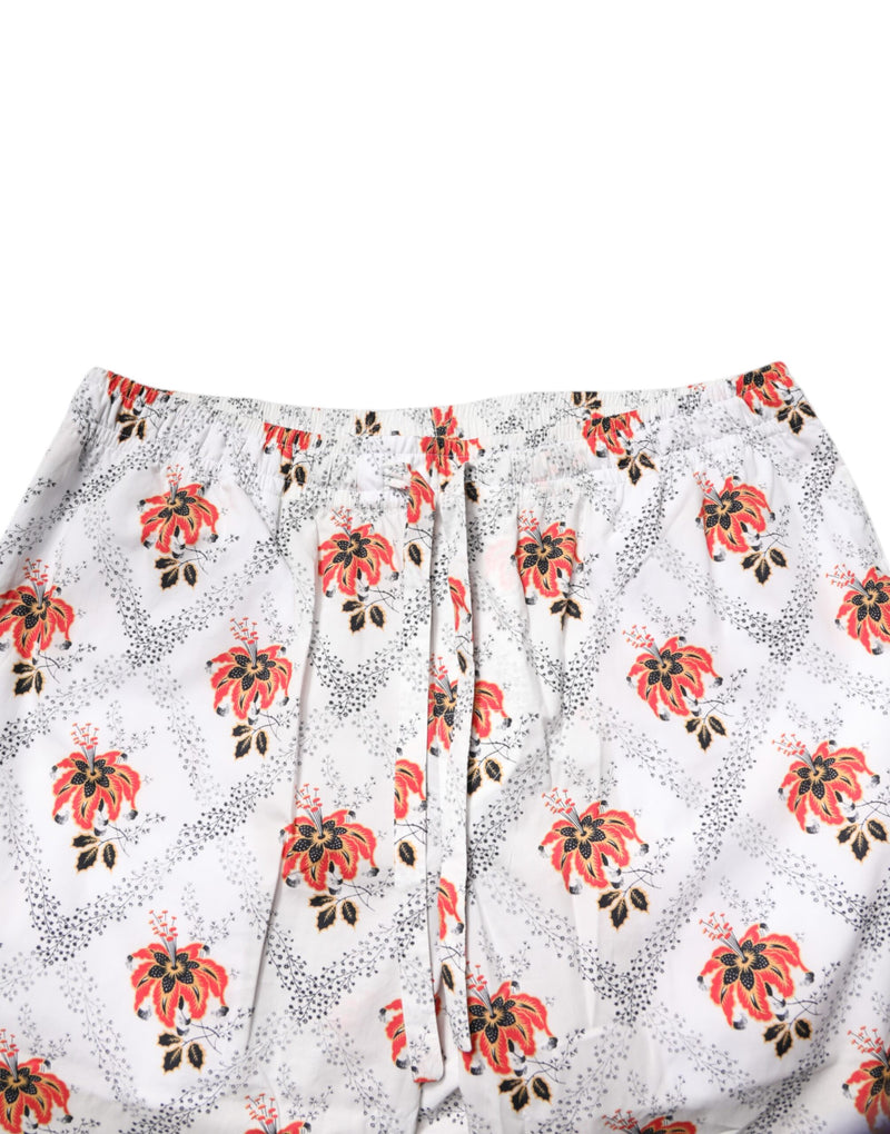 Dolce & Gabbana Multicolor Floral Print Cotton Pajama Set