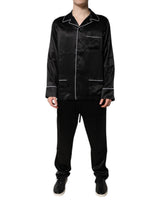 Dolce & Gabbana Black Silk Pajama Set for Men