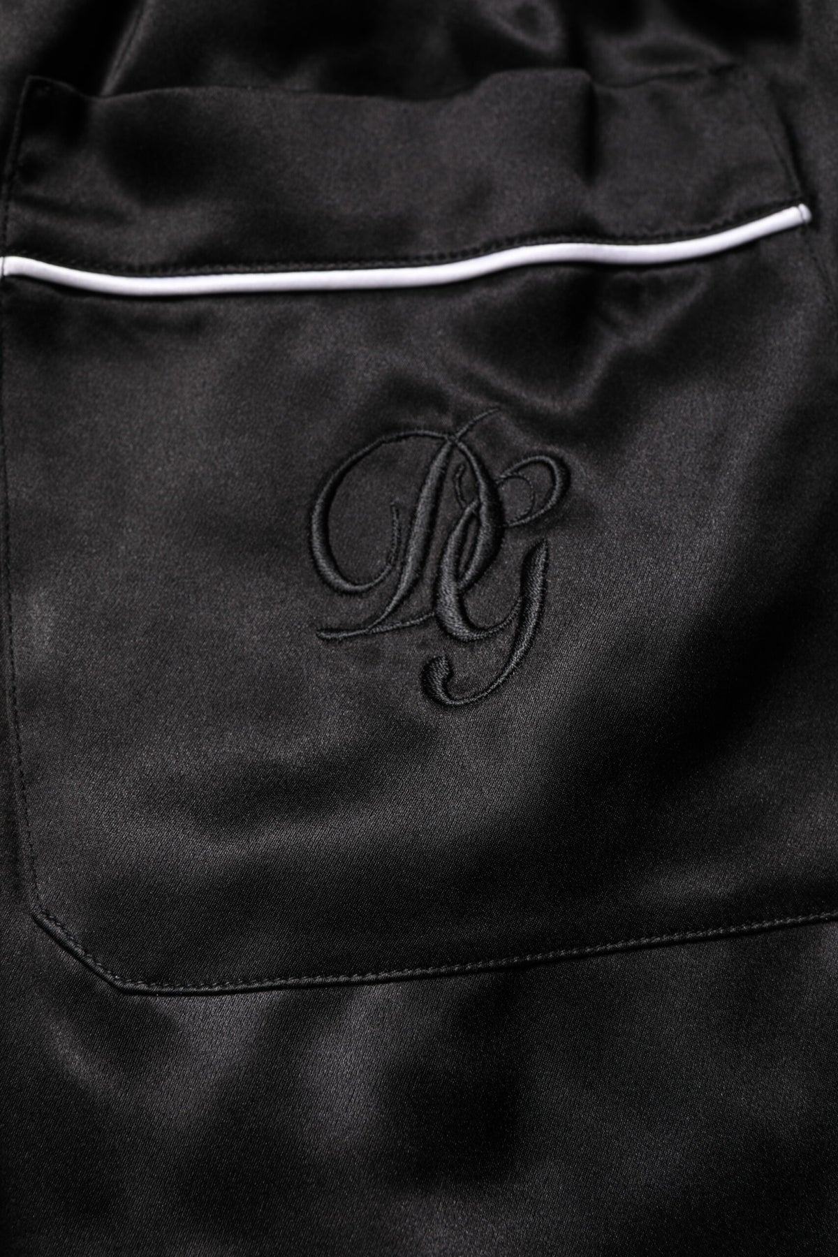 Dolce & Gabbana Black Silk Pajama Set for Men