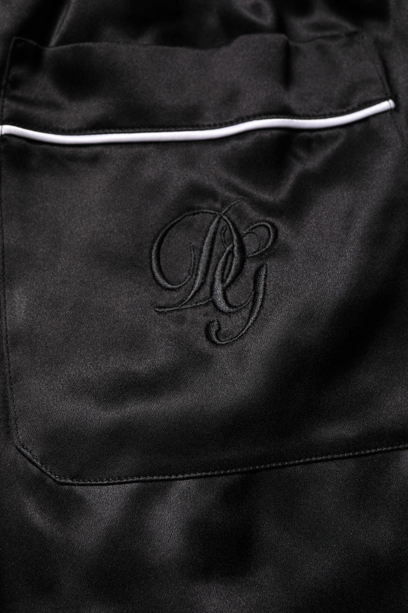Dolce & Gabbana Black Silk Pajama Set for Men