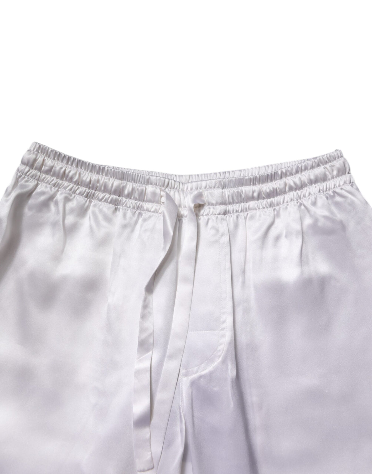Dolce & Gabbana White Satin Silk Men Pajama Set