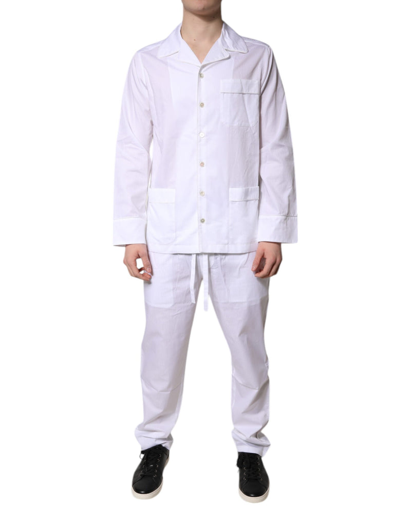 Dolce & Gabbana White Cotton Pajama Set for Men