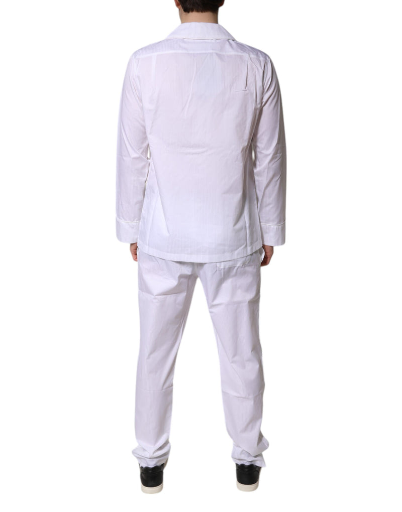 Dolce & Gabbana White Cotton Pajama Set for Men