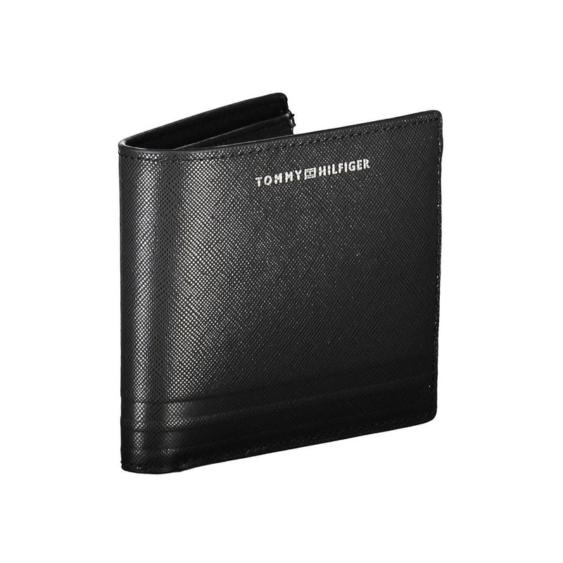 Portefeuille homme en cuir noir Tommy Hilfiger