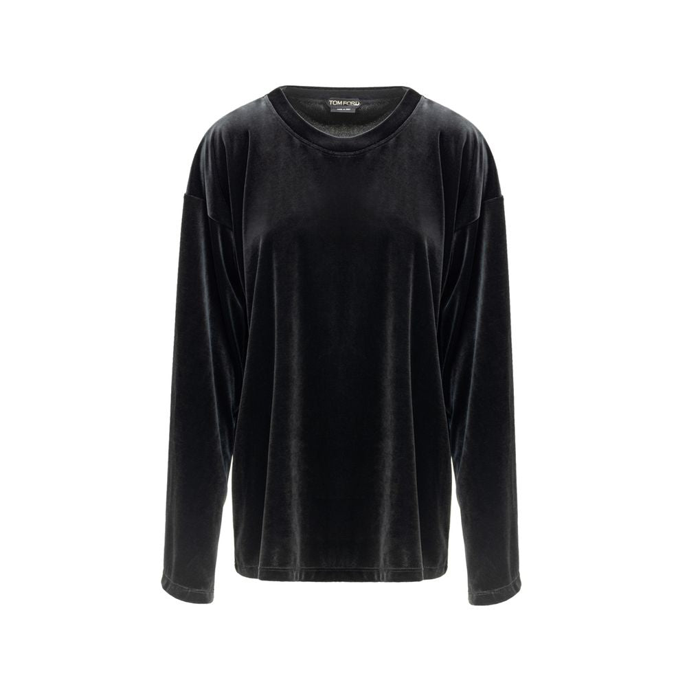 Tom Ford zwart shirt van synthetisch materiaal