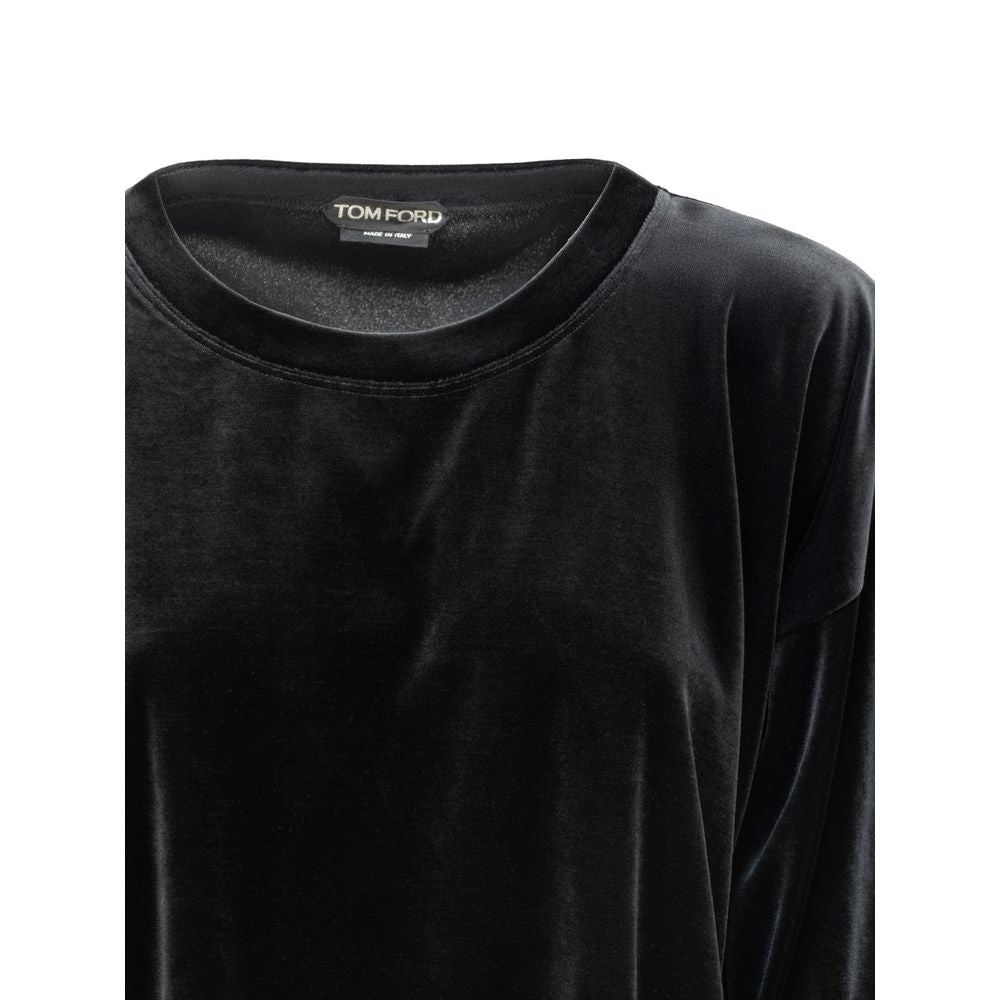 Tom Ford zwart shirt van synthetisch materiaal