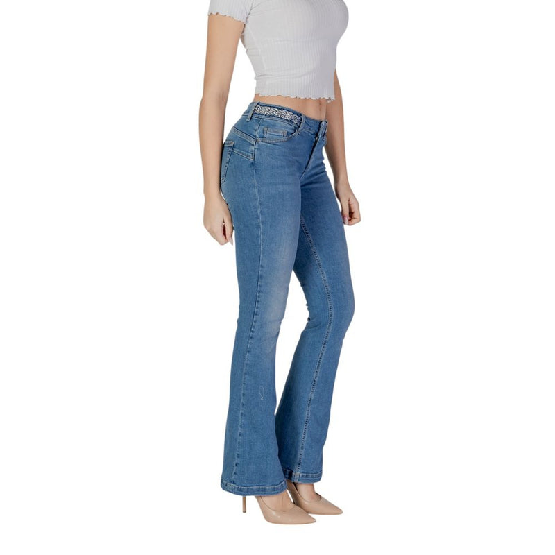 Liu Jo Light Blue Cotton Bootcut Jean for Women
