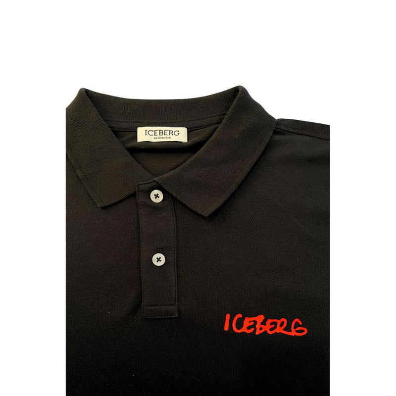 Iceberg Zwart Katoenen Polo Shirt voor Heren