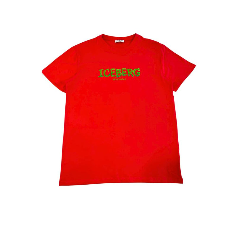 Iceberg Rood Katoenen Heren T-Shirt
