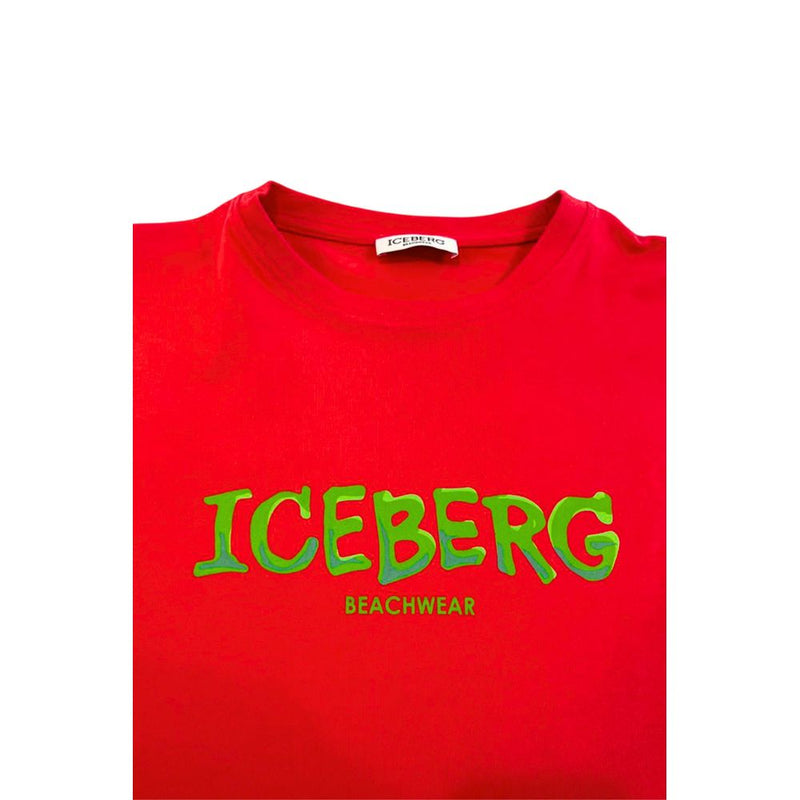 Iceberg Rood Katoenen Heren T-Shirt