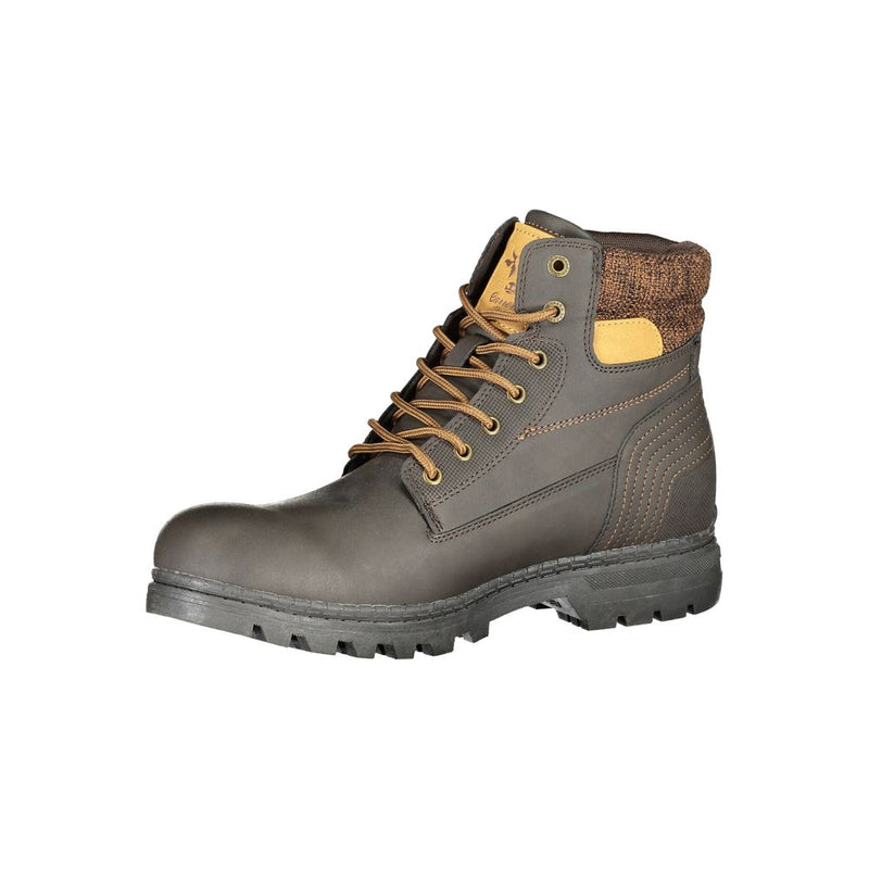 Carrera Brown Polyester Men Boot - Stylish Lace-Up Design