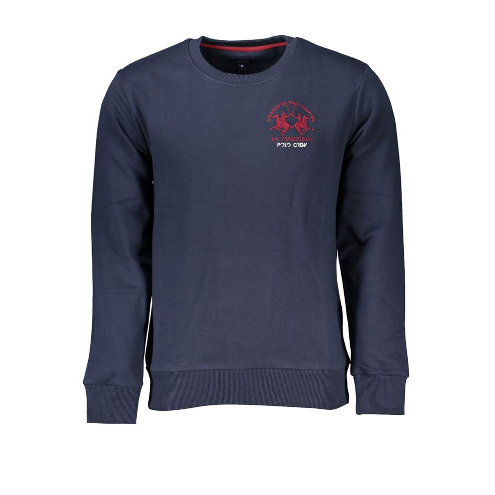 Pull en coton bleu La Martina pour homme