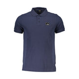 Polo homme en coton bleu Cavalli Class