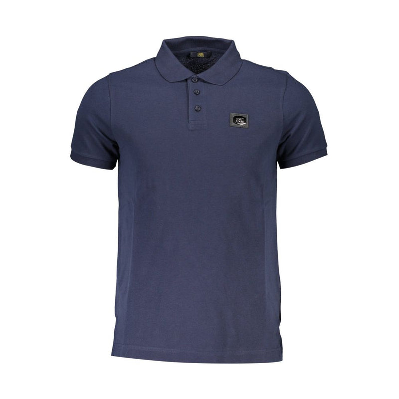 Polo homme en coton bleu Cavalli Class