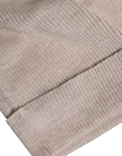 Bonnet d'hiver en cachemire beige Dolce & Gabbana