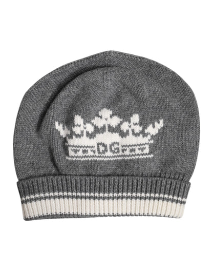 Dolce & Gabbana Grijze Kasjmier Gebreide Wintermuts