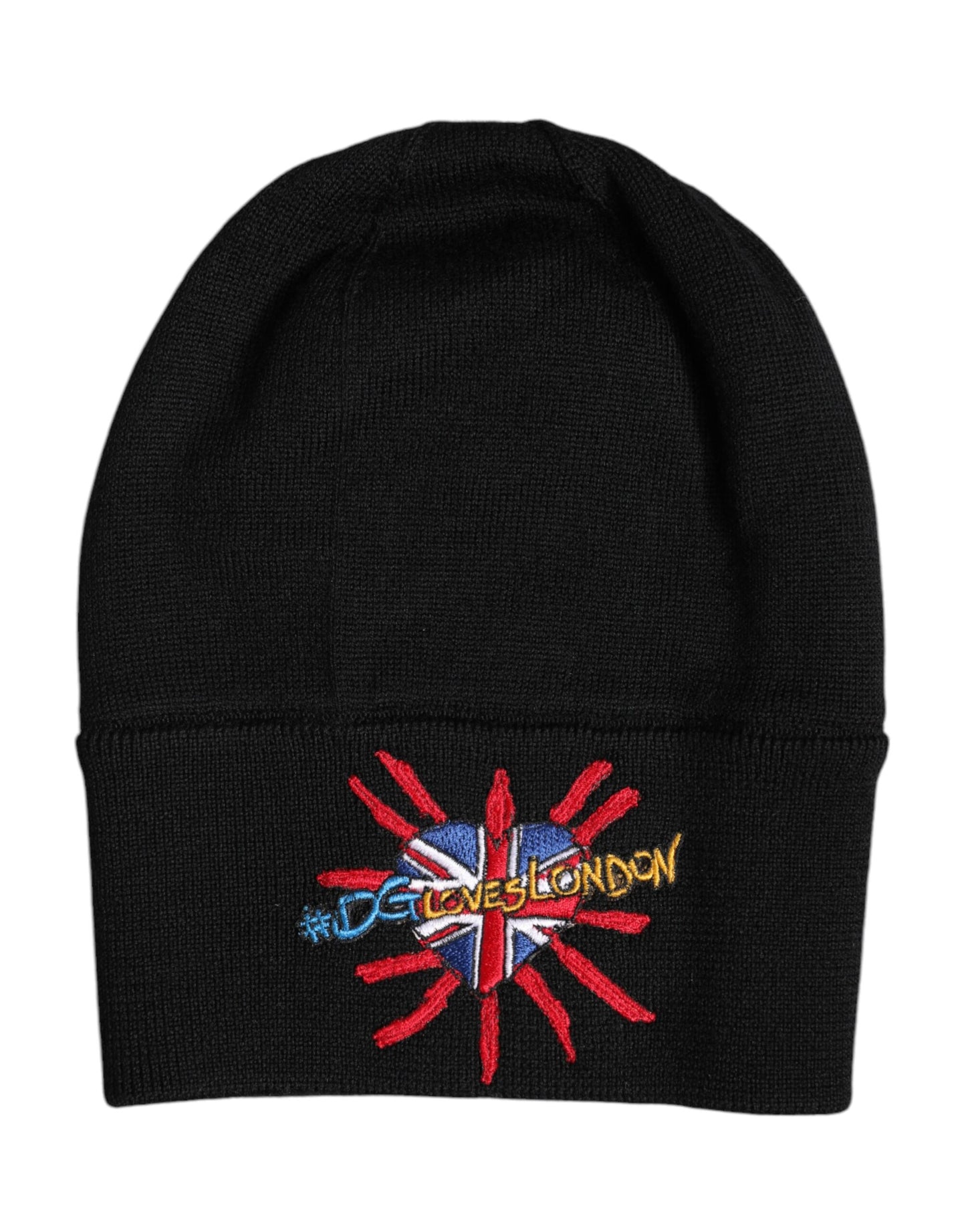 Dolce & Gabbana Zwarte #DGLOVESLONDON Gebreide Muts