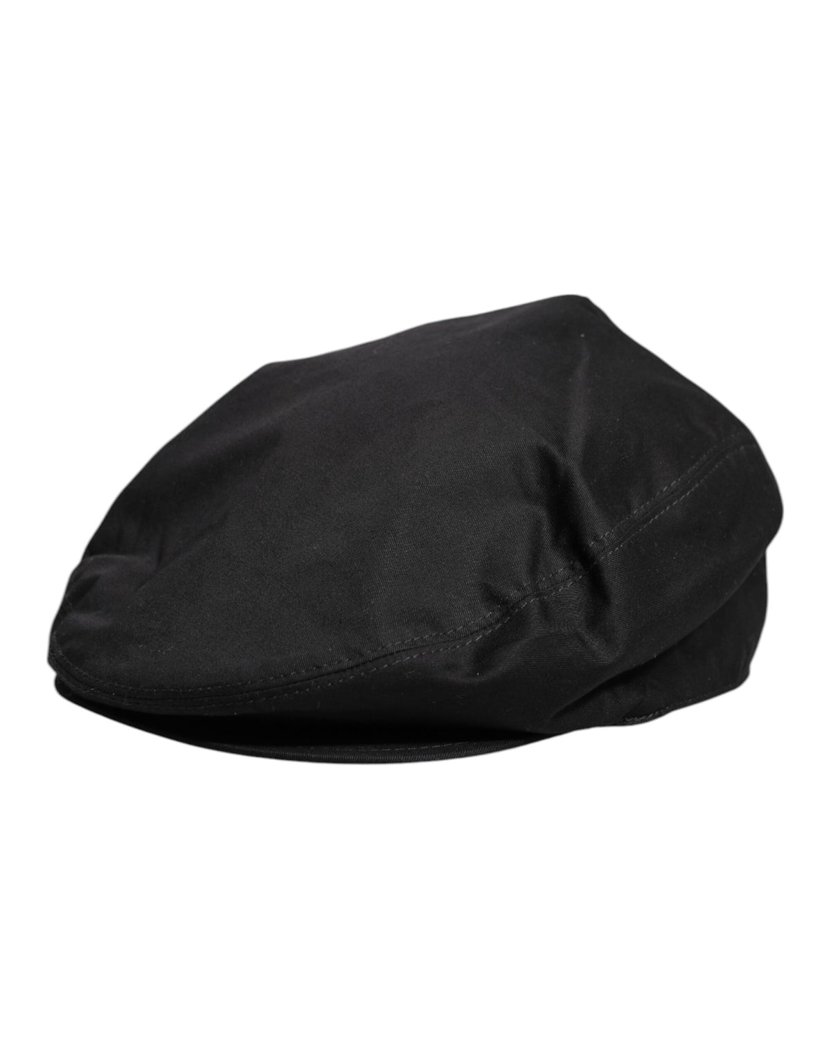 Dolce & Gabbana Chapeau Newsboy Capello Cabbie en coton noir