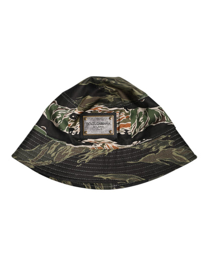 Dolce & Gabbana Multicolor DG Plaque Brede Rand Bucket Hat