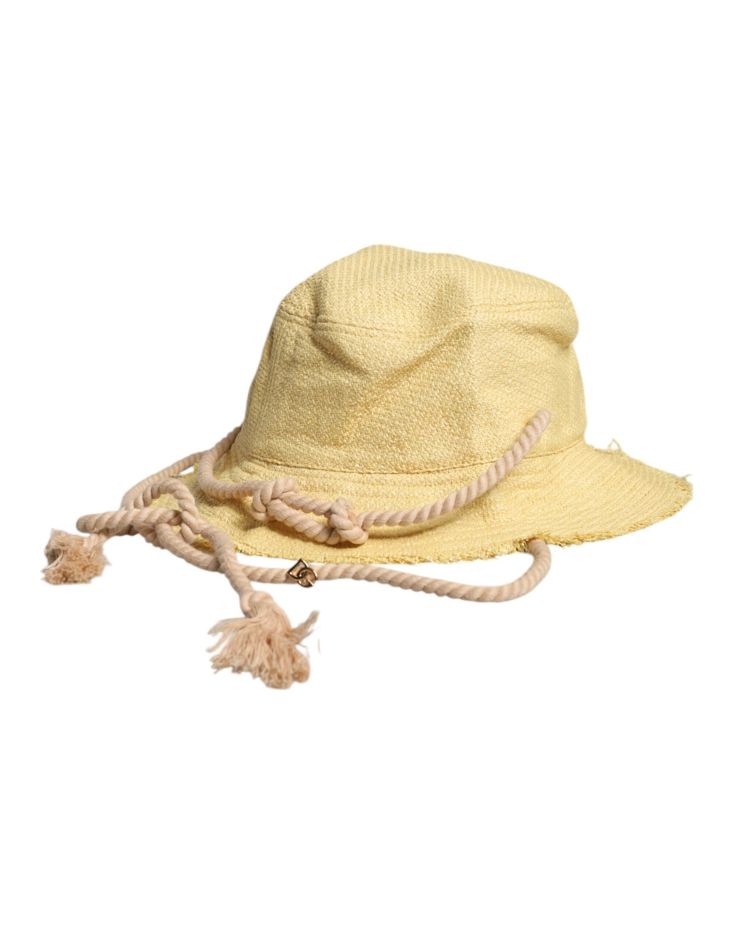 Seau à large bord en coton jaune Dolce & Gabbana