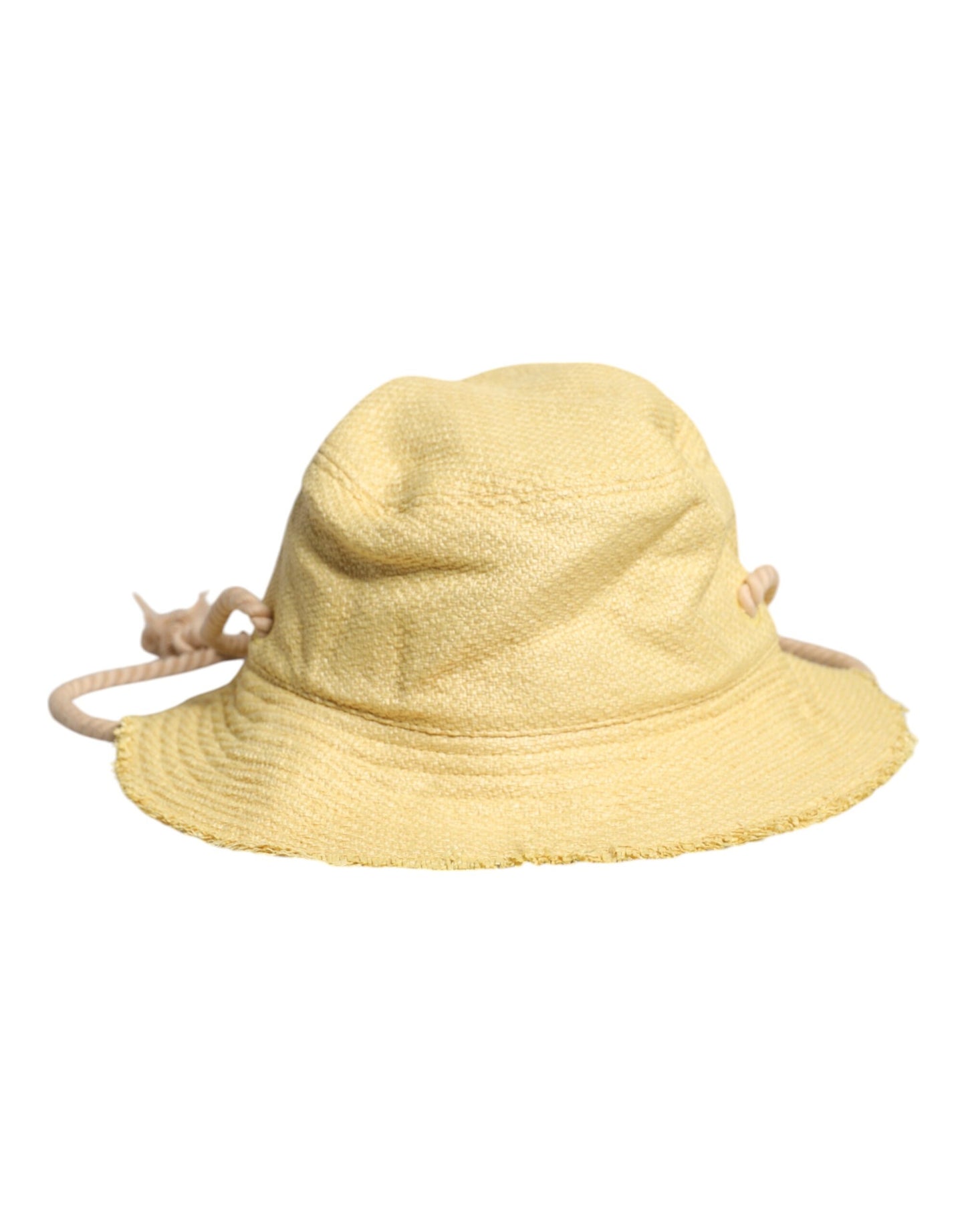Seau à large bord en coton jaune Dolce & Gabbana