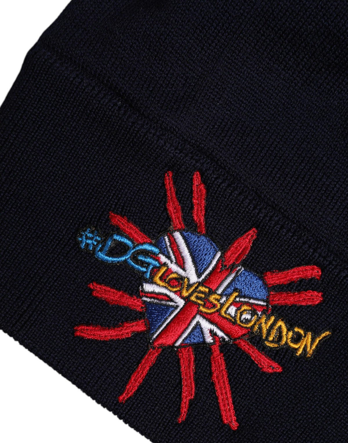 Bonnet d'hiver en laine noire Dolce & Gabbana #DGLovesLondon