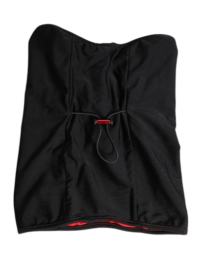 Dolce & Gabbana Zwarte Nylon Gebreide Nekwarmer Balaclava Sjaal
