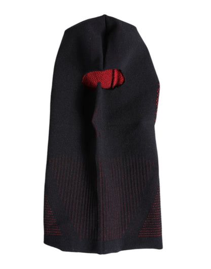 Cagoule de ski en coton tricoté noir Dolce & Gabbana