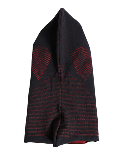 Cagoule de ski en coton tricoté noir Dolce & Gabbana