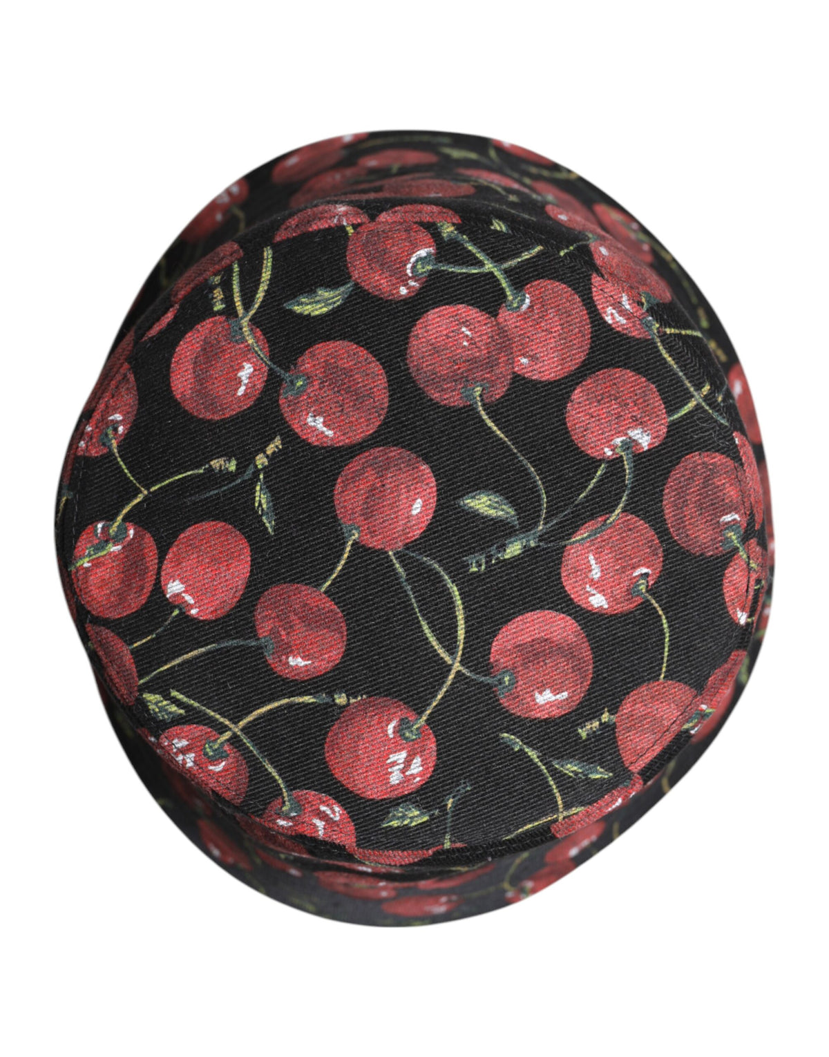 Chapeau seau à large bord en coton noir imprimé Dolce & Gabbana