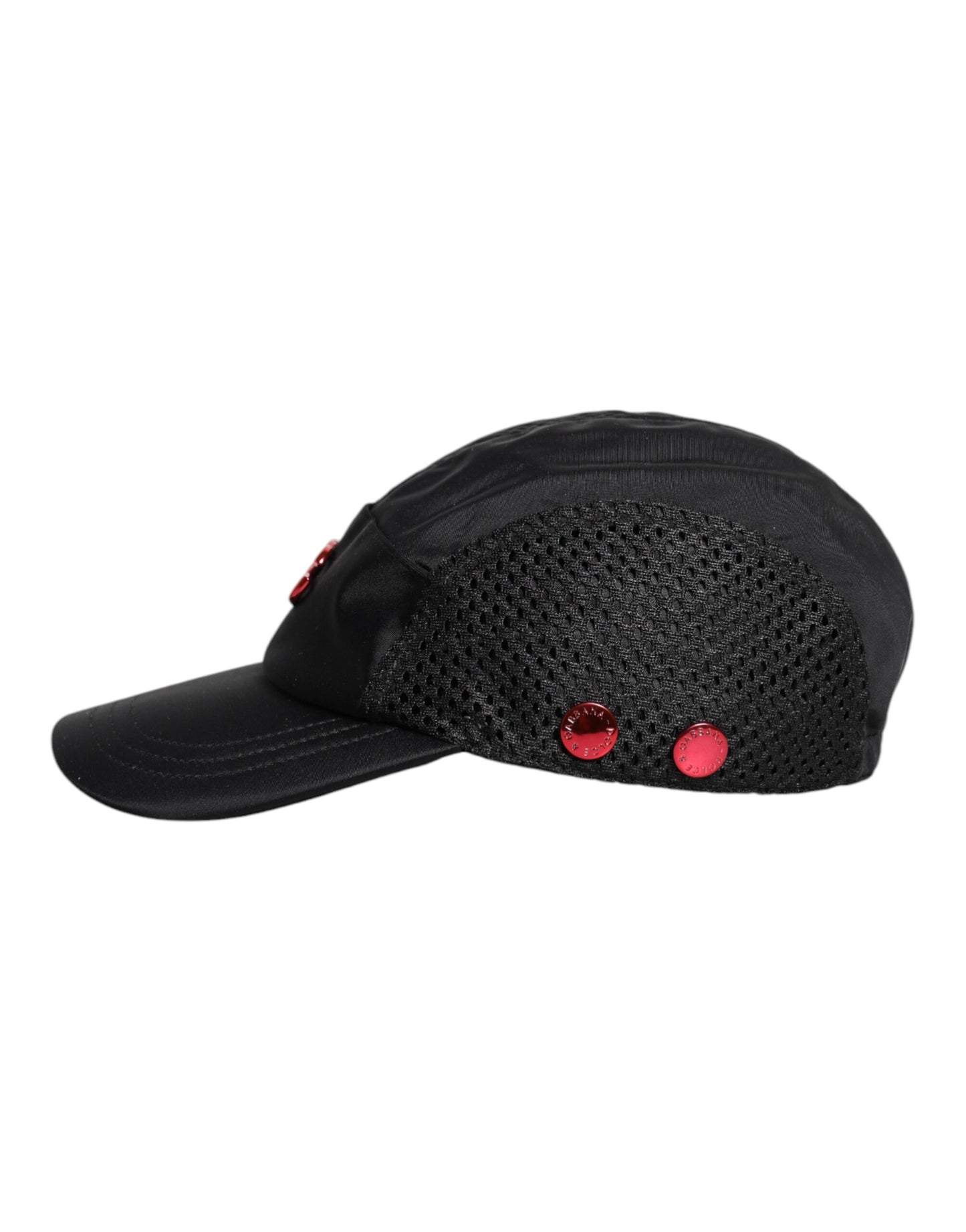 Casquette de baseball Dolce & Gabbana en nylon noir avec logo DG à 6 panneaux