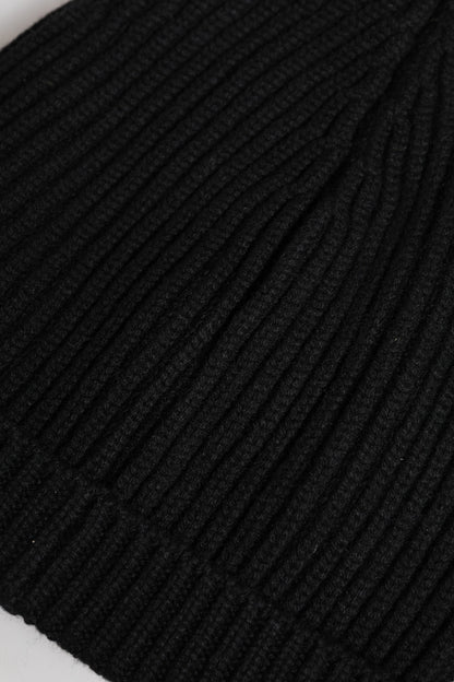 Bonnet d'hiver tricoté en cachemire noir Dolce & Gabbana