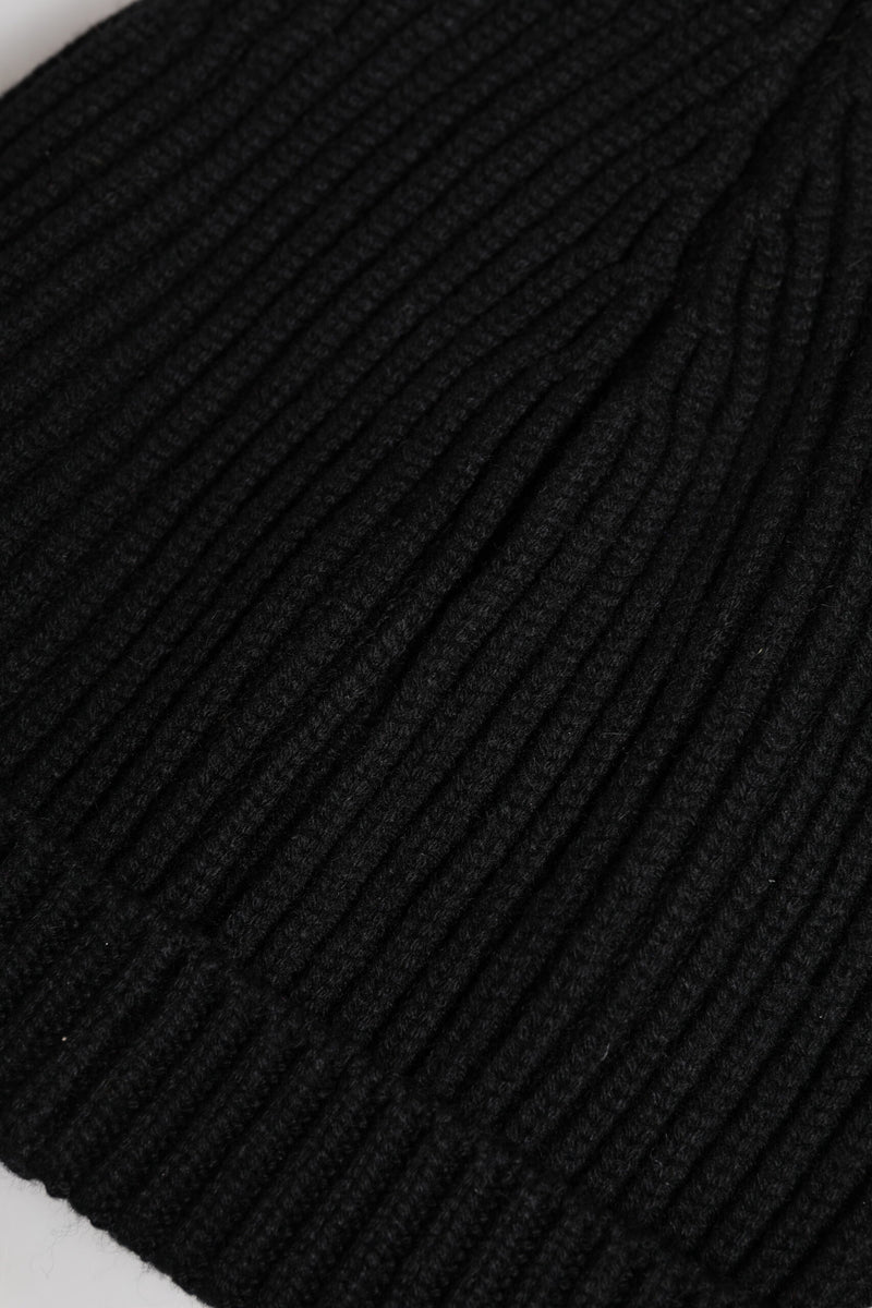 Bonnet d'hiver tricoté en cachemire noir Dolce & Gabbana