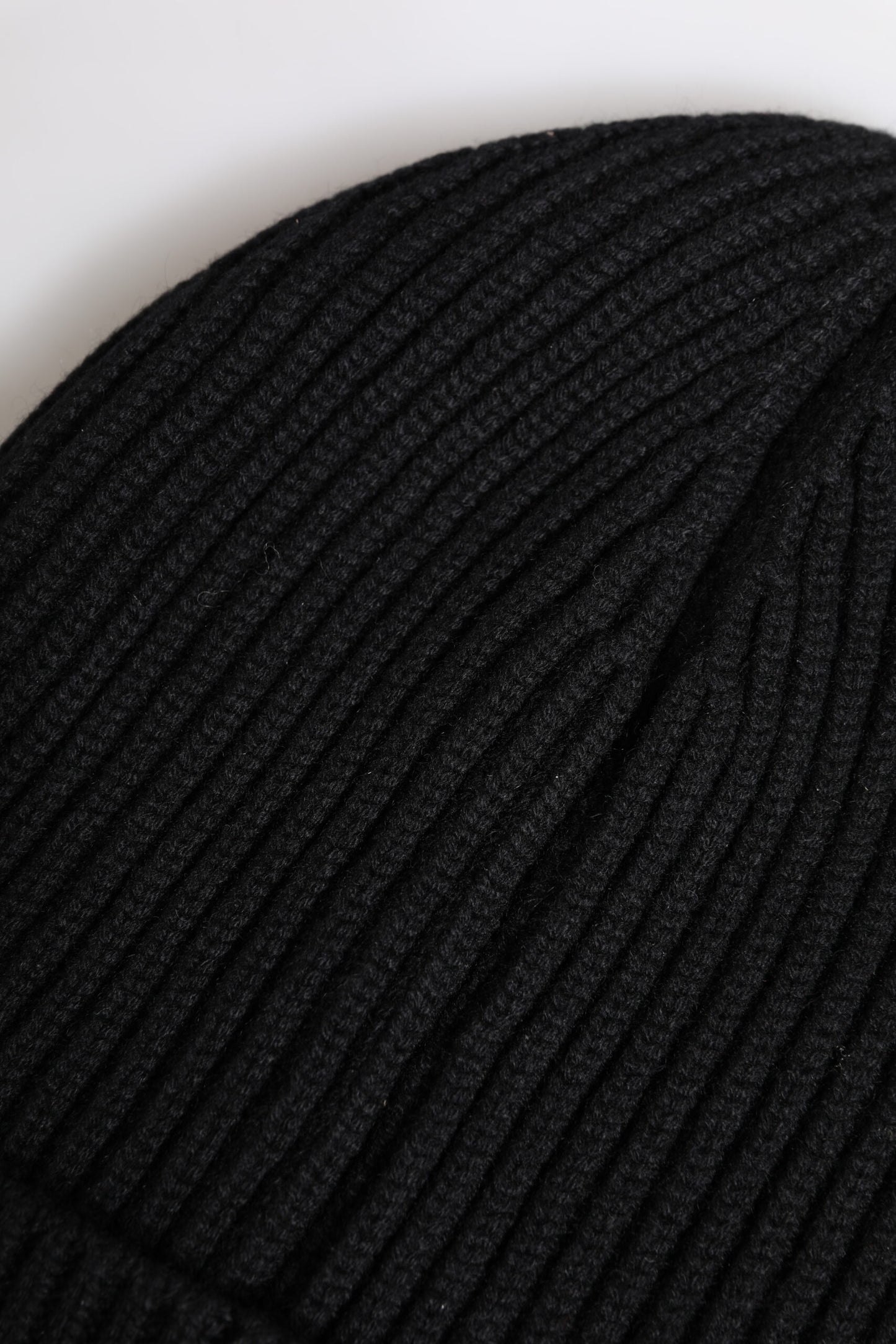 Bonnet d'hiver tricoté en cachemire noir Dolce & Gabbana