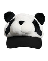Dolce & Gabbana Casquette Femme Noir Blanc en Fourrure Panda
