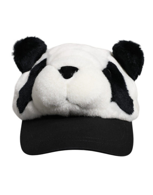 Dolce & Gabbana Zwart Wit Panda Bont Dames Baseballpet