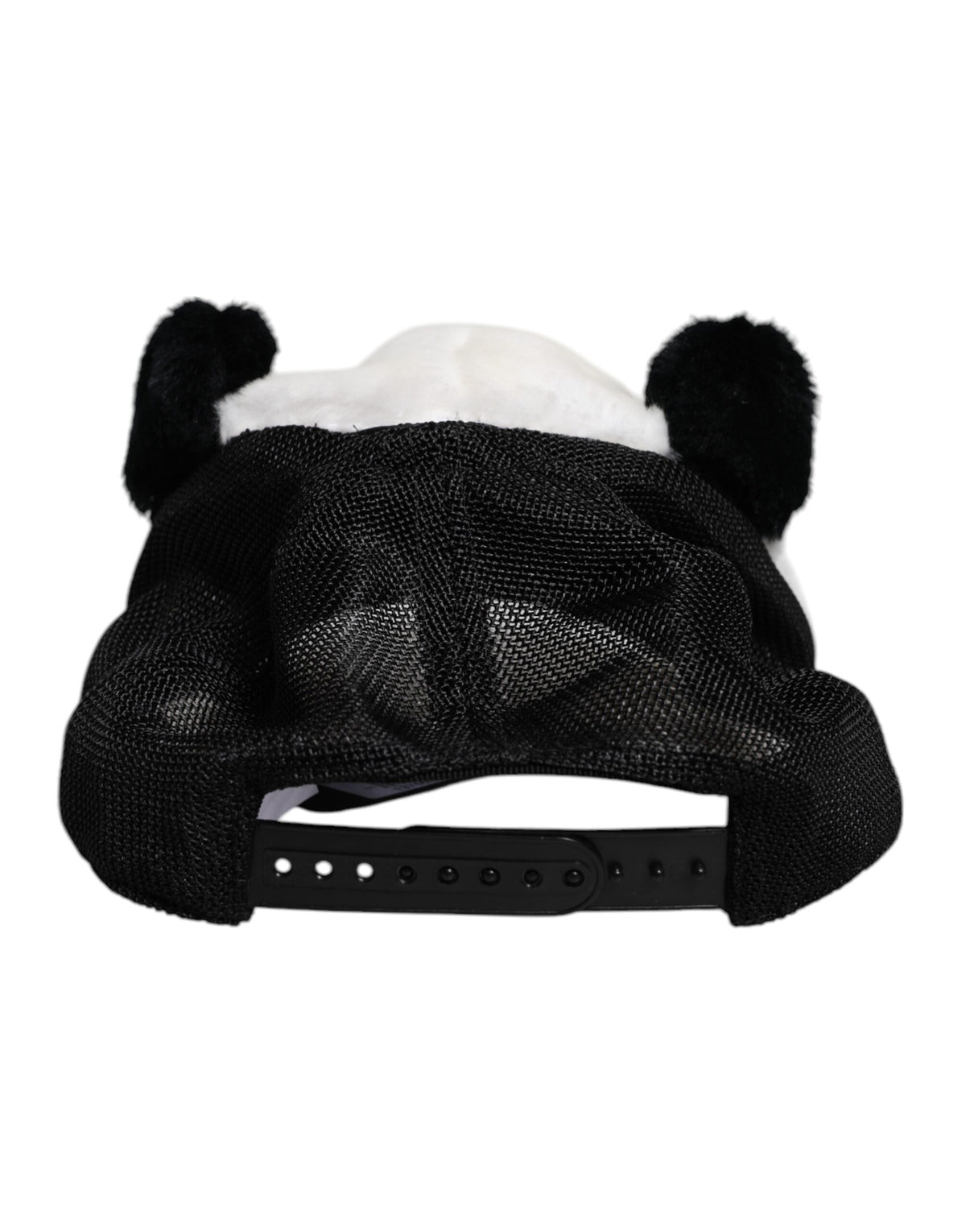 Dolce & Gabbana Casquette Femme Noir Blanc en Fourrure Panda