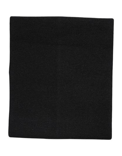 Foulard cache-cou en cachemire noir Dolce & Gabbana