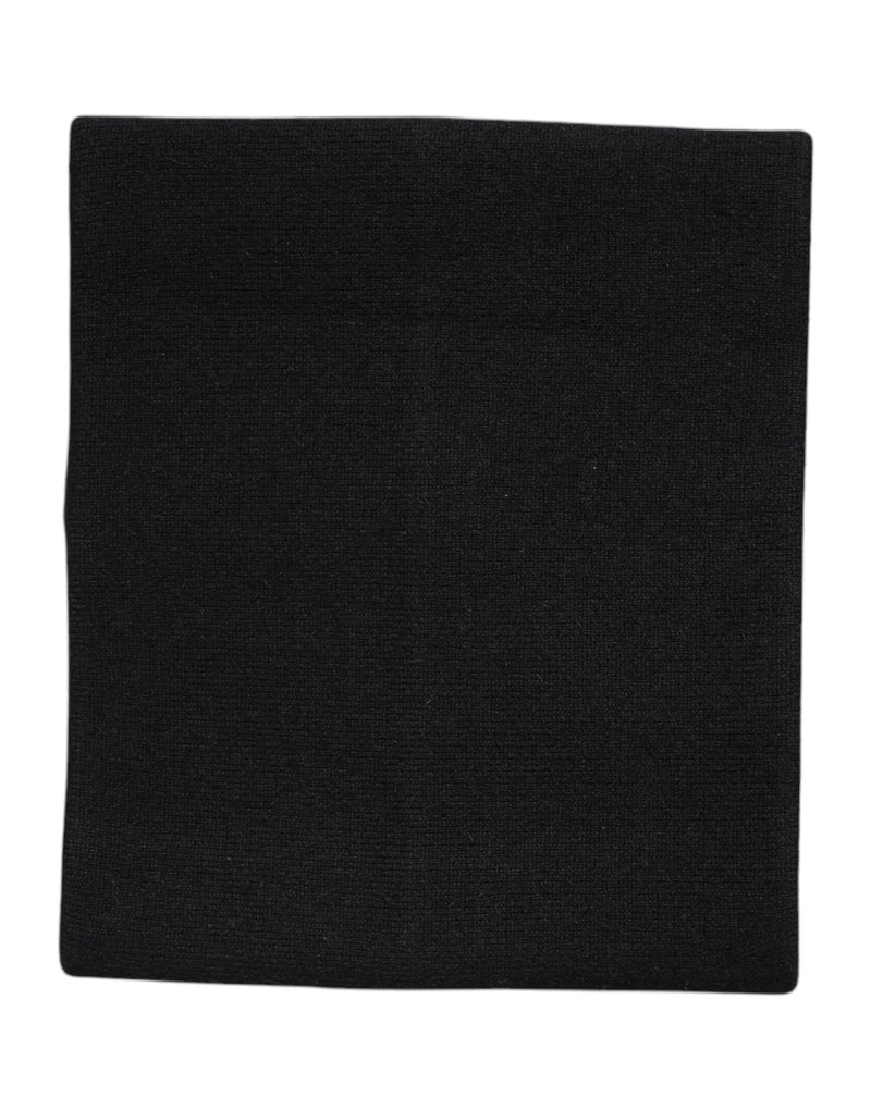 Dolce & Gabbana Black Cashmere Knitted Neck Warmer Scarf