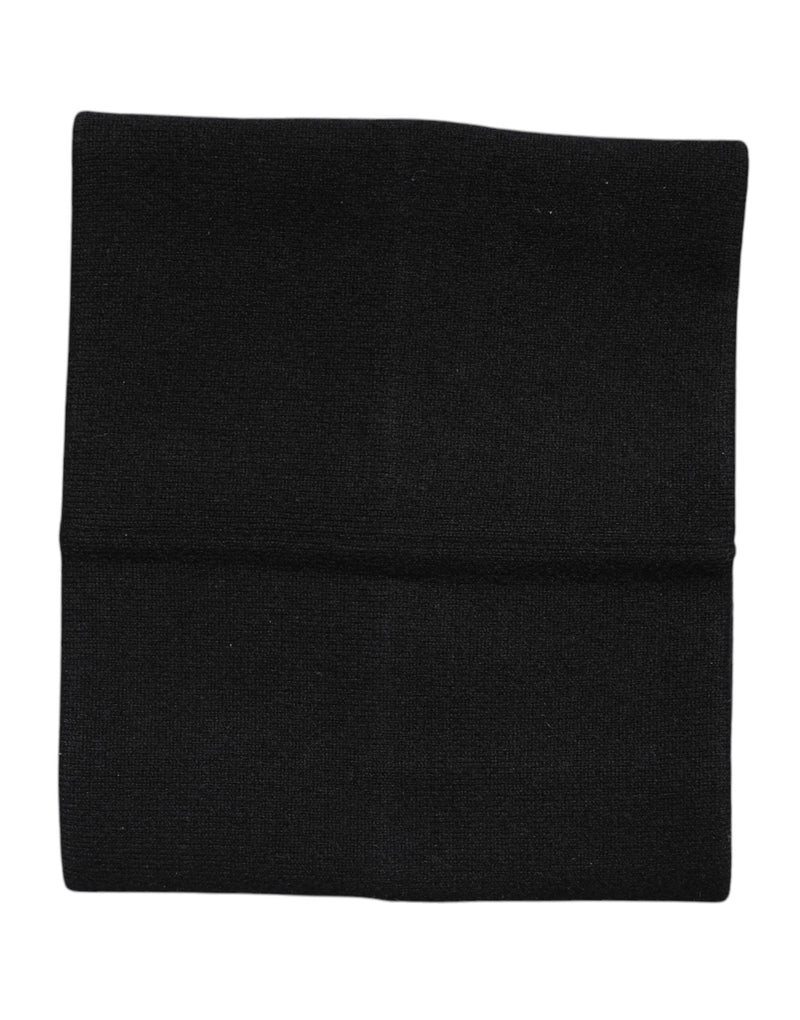 Dolce & Gabbana Black Cashmere Knitted Neck Warmer Scarf