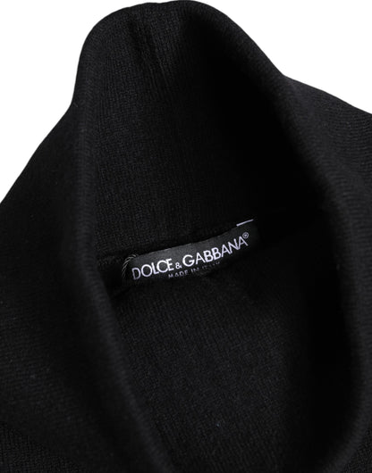 Foulard cache-cou en cachemire noir Dolce & Gabbana