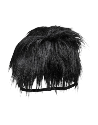 Bob en fausse fourrure noire Dolce & Gabbana