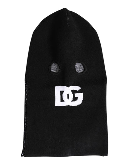 Dolce & Gabbana Zwarte Kasjmier Gebreide Skimasker Balaclava Muts
