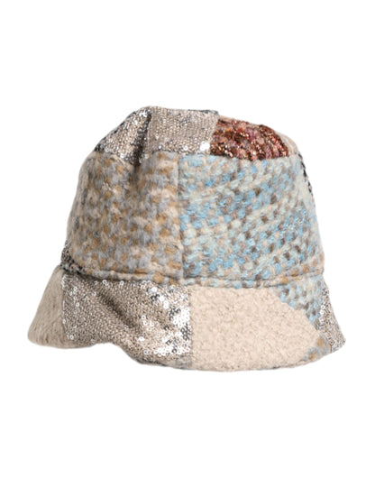 Dolce & Gabbana Multicolor Patchwork Versierde Bucket Hat